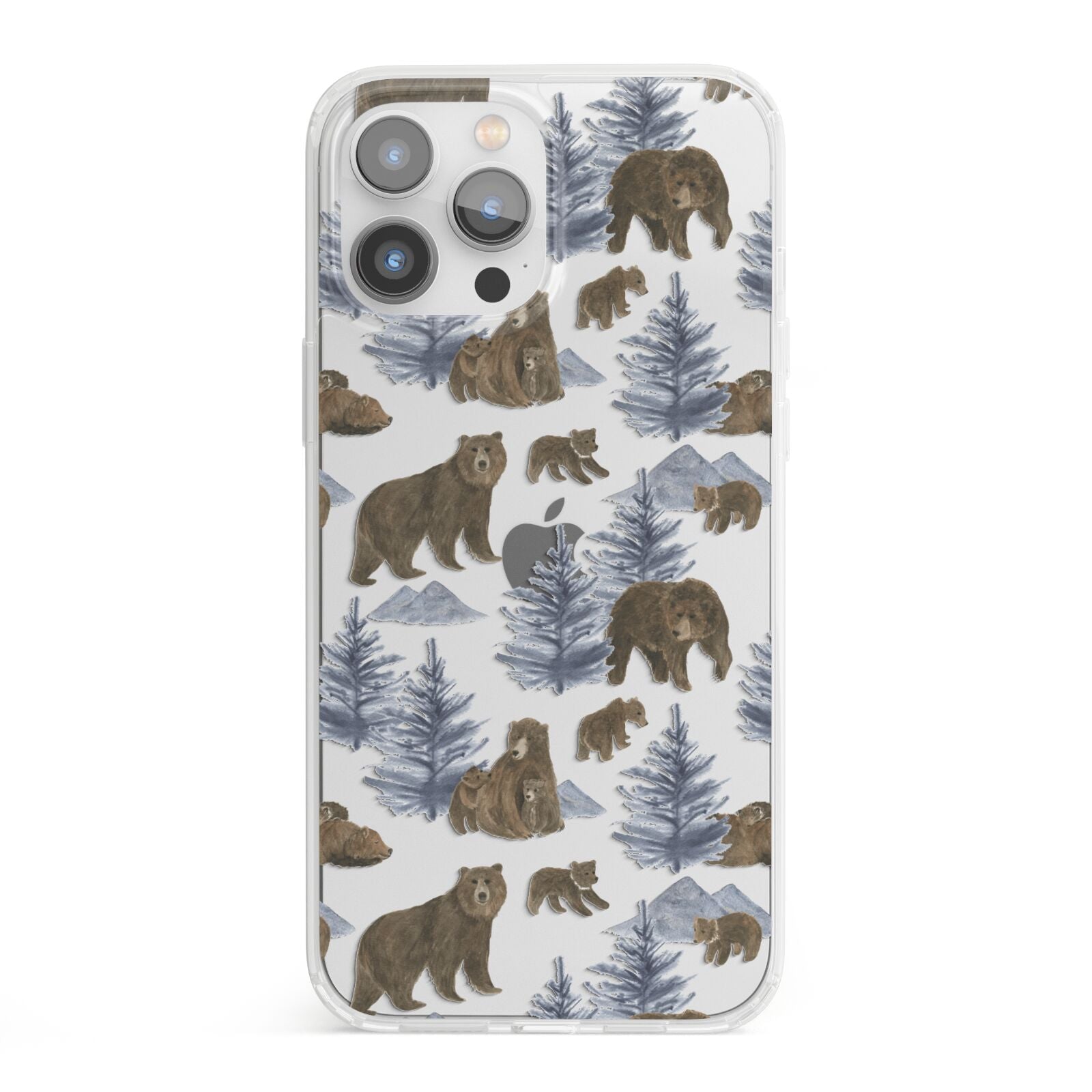 Brown Bear iPhone 13 Pro Max Clear Bumper Case