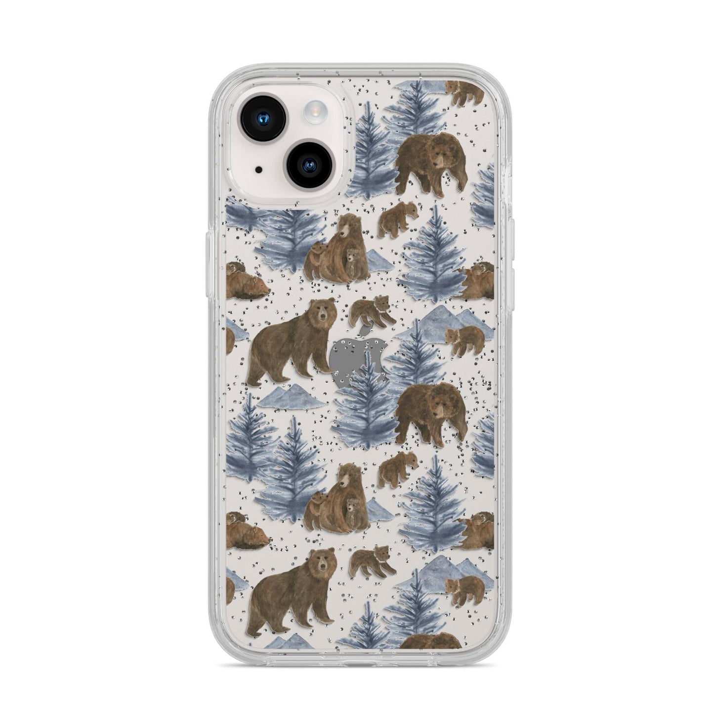 Brown Bear iPhone 14 Plus Glitter Tough Case Starlight