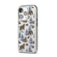 Brown Bear iPhone 14 Pro Glitter Tough Case Silver Angled Image