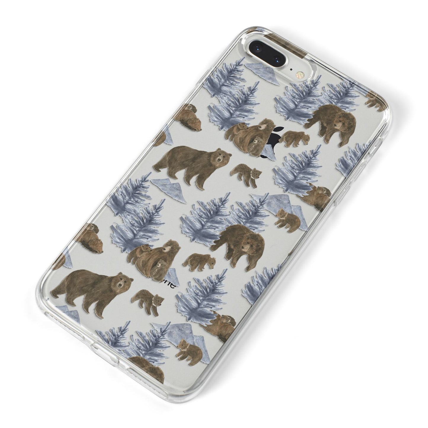 Brown Bear iPhone 8 Plus Bumper Case on Silver iPhone Alternative Image