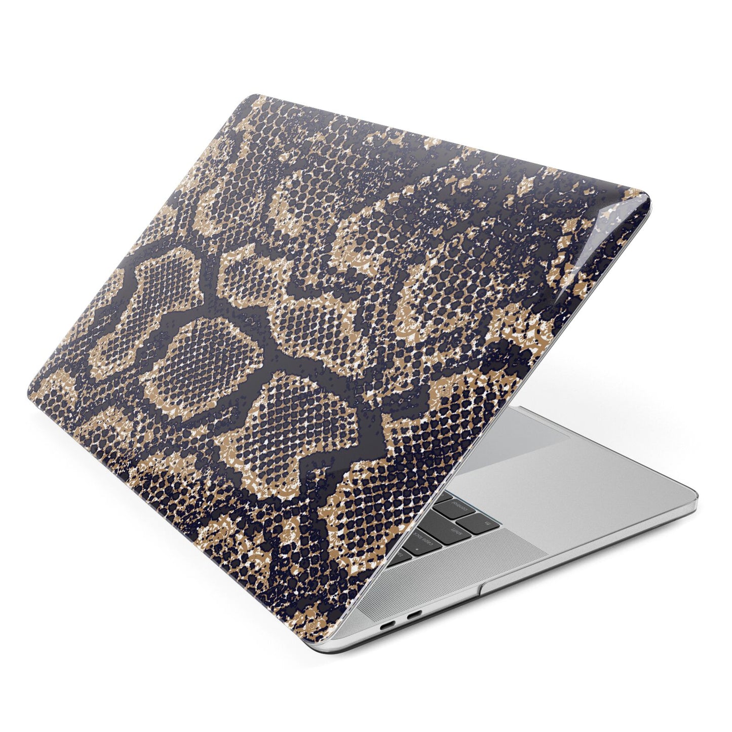 Brown Snakeskin Apple MacBook Case Side View