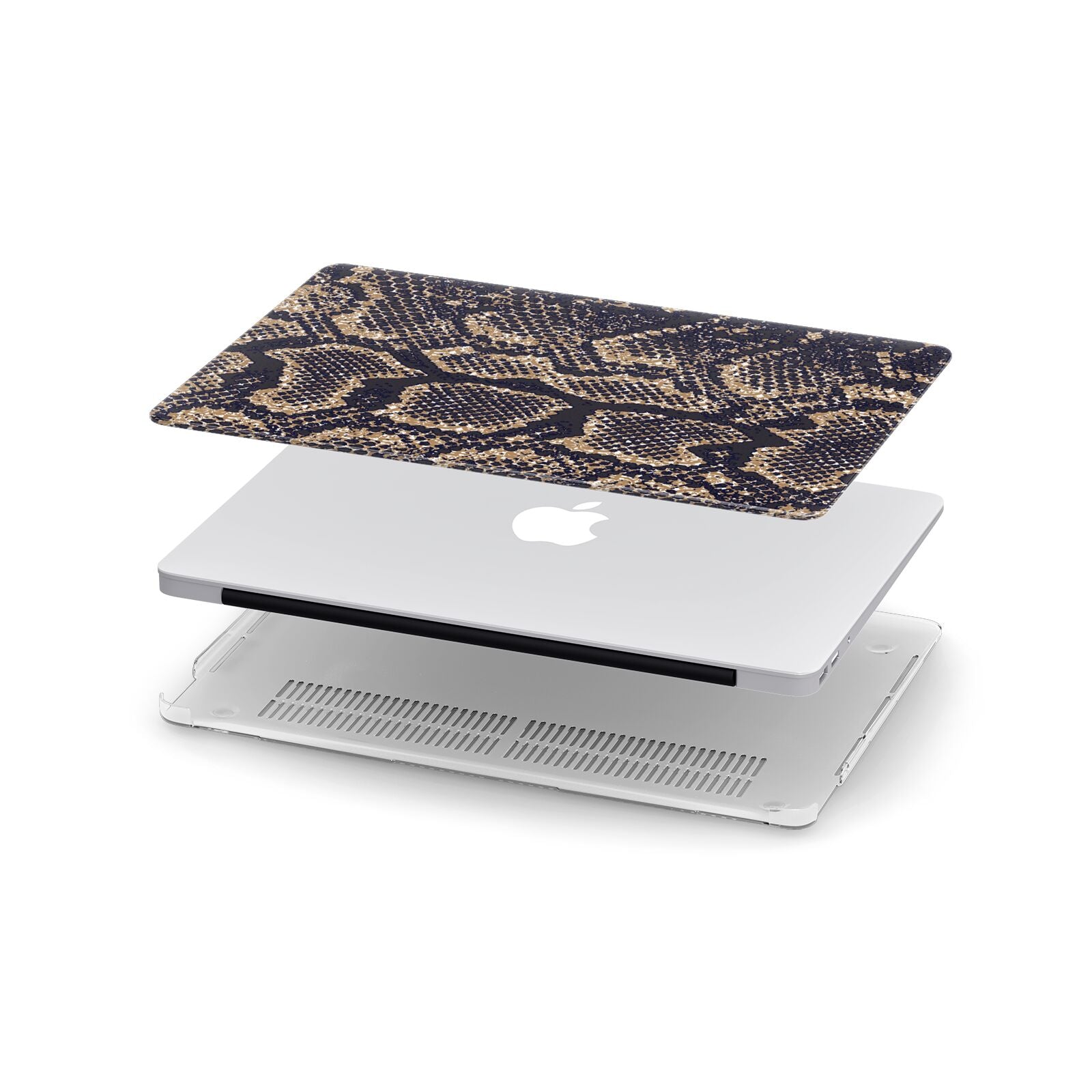 Brown Snakeskin Apple MacBook Case in Detail