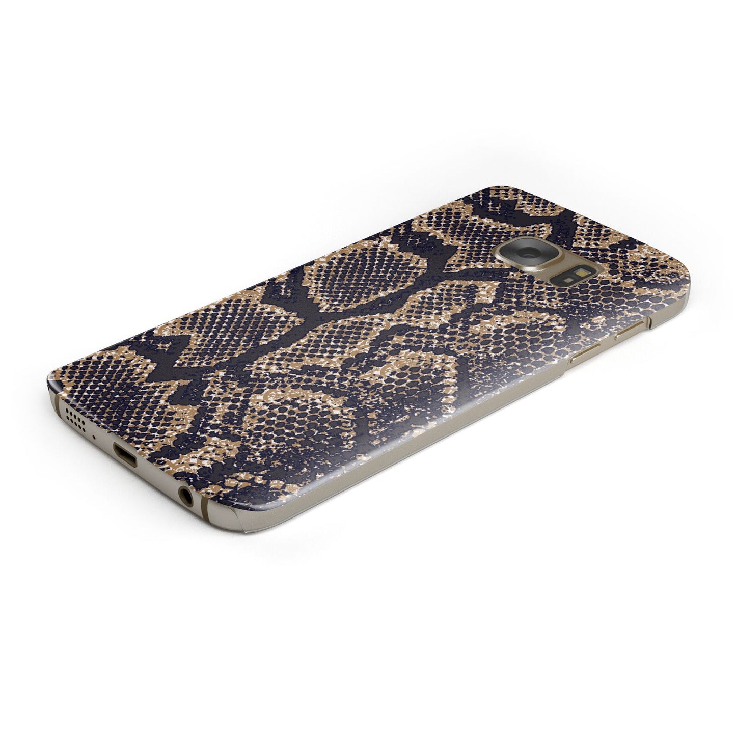 Brown Snakeskin Samsung Galaxy Case Bottom Cutout