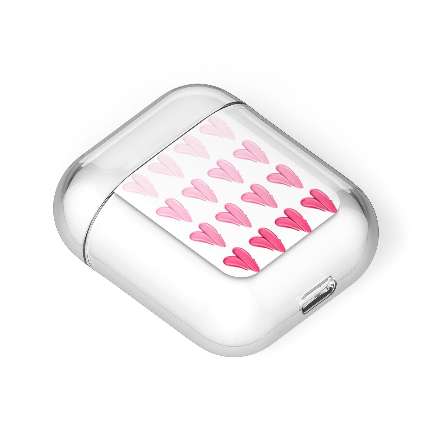 Brushstroke Heart AirPods Case Laid Flat