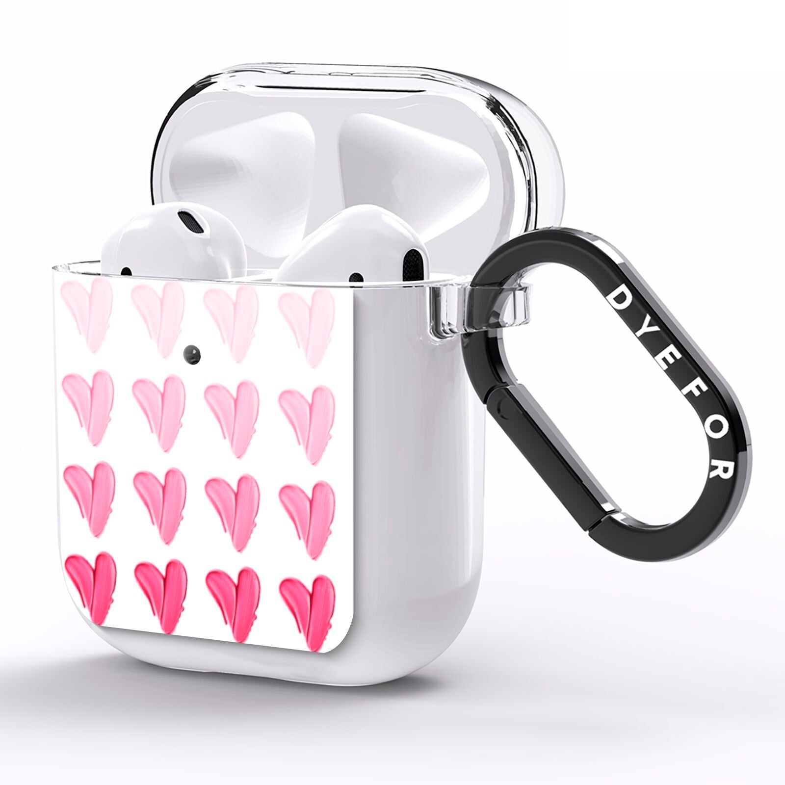 Brushstroke Heart AirPods Clear Case Side Image