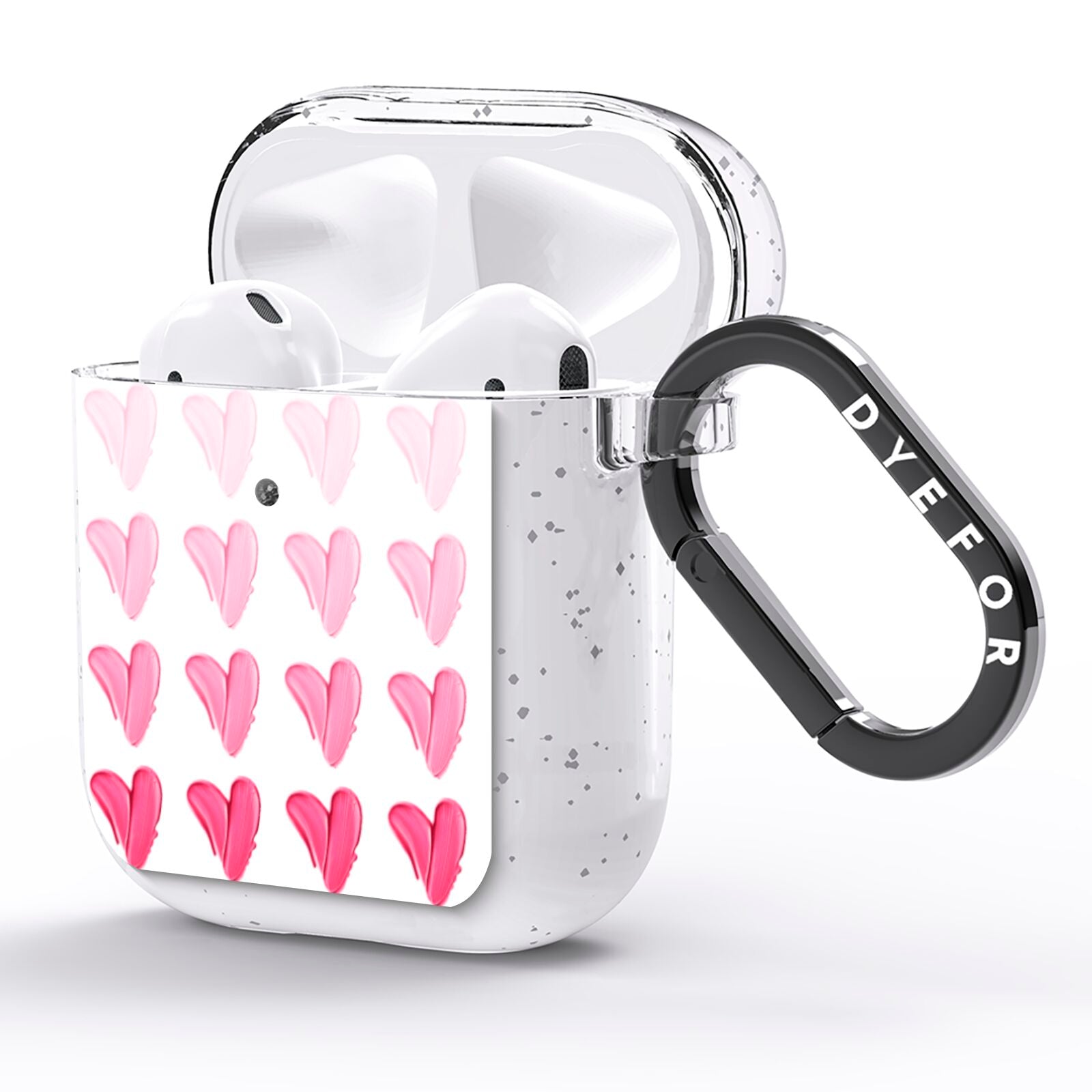 Brushstroke Heart AirPods Glitter Case Side Image