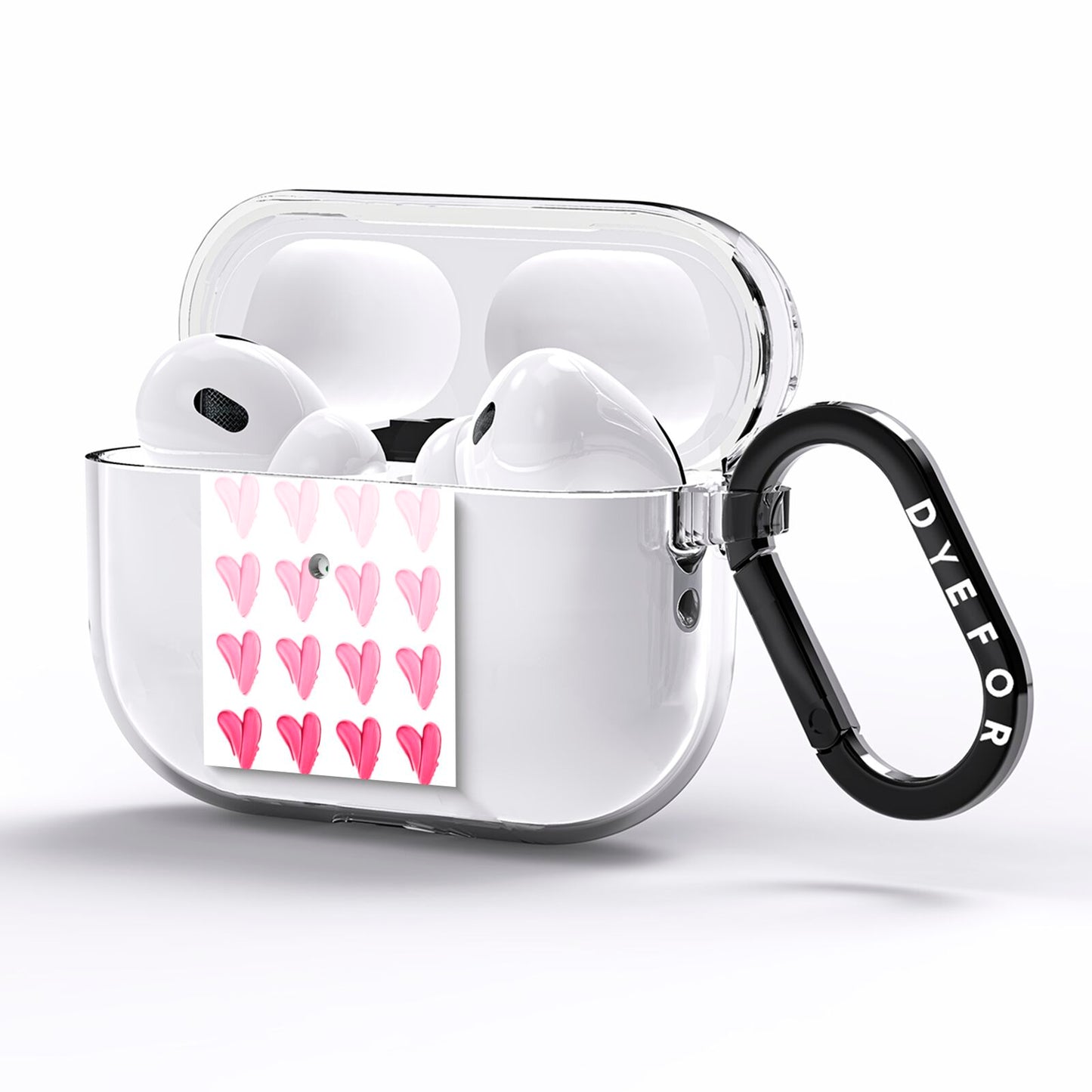 Brushstroke Heart AirPods Pro Clear Case Side Image