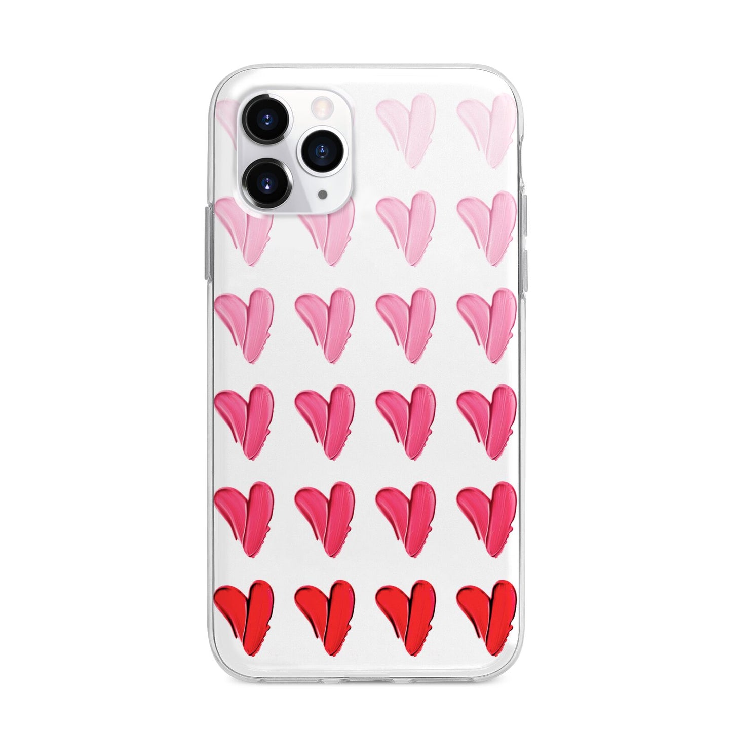 Brushstroke Heart Apple iPhone 11 Pro Max in Silver with Bumper Case