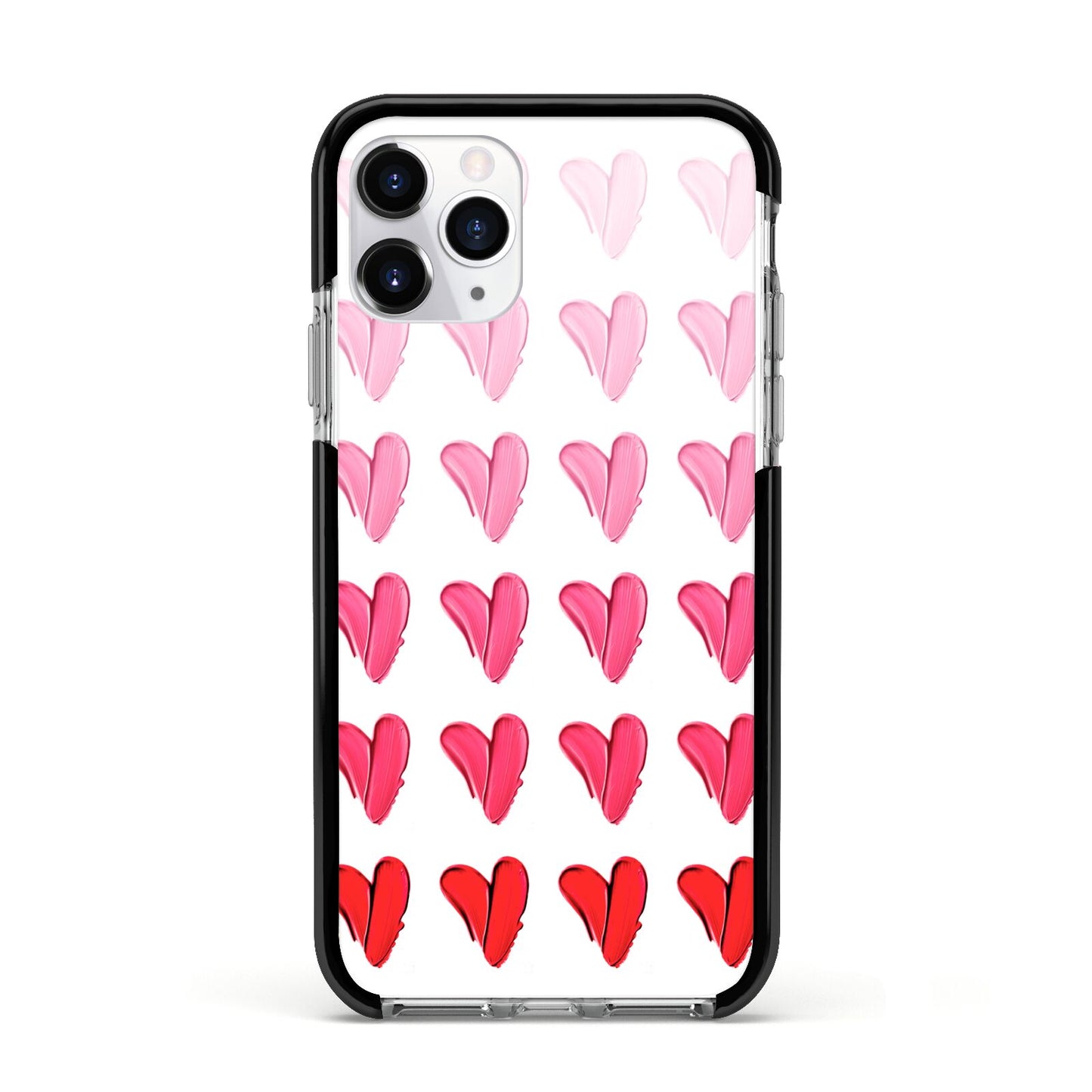 Brushstroke Heart Apple iPhone 11 Pro in Silver with Black Impact Case