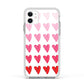 Brushstroke Heart Apple iPhone 11 in White with White Impact Case