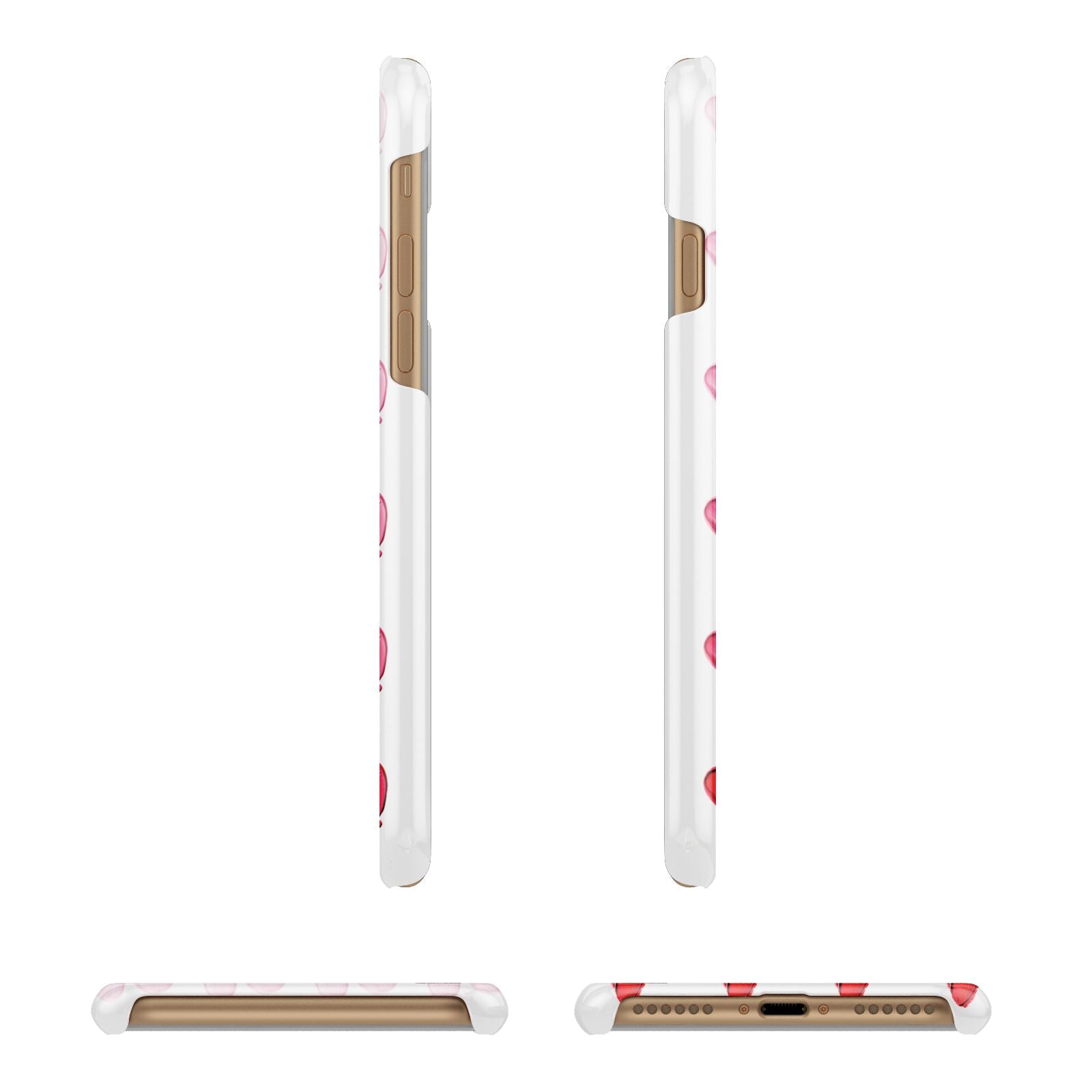 Brushstroke Heart Apple iPhone 7 8 3D Wrap Snap Case Angled Images