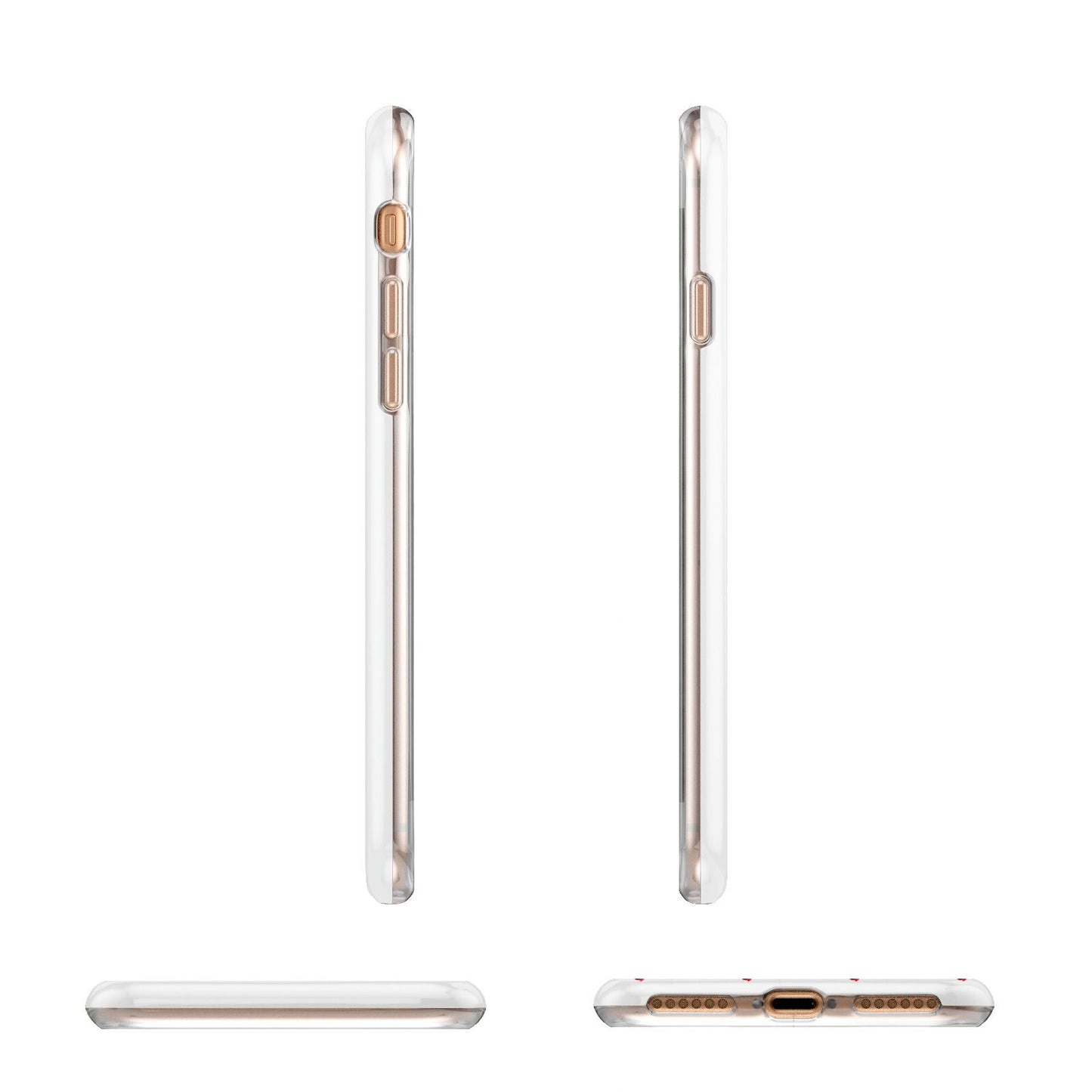 Brushstroke Heart Apple iPhone 7 8 3D Wrap Tough Case Alternative Image Angles