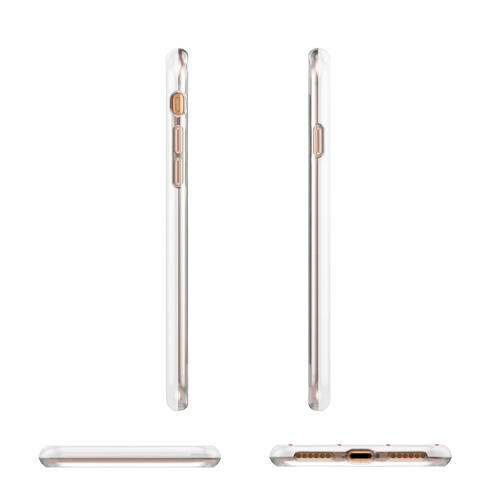 Brushstroke Heart Apple iPhone 7 8 3D Wrap Tough Case Alternative Image Angles