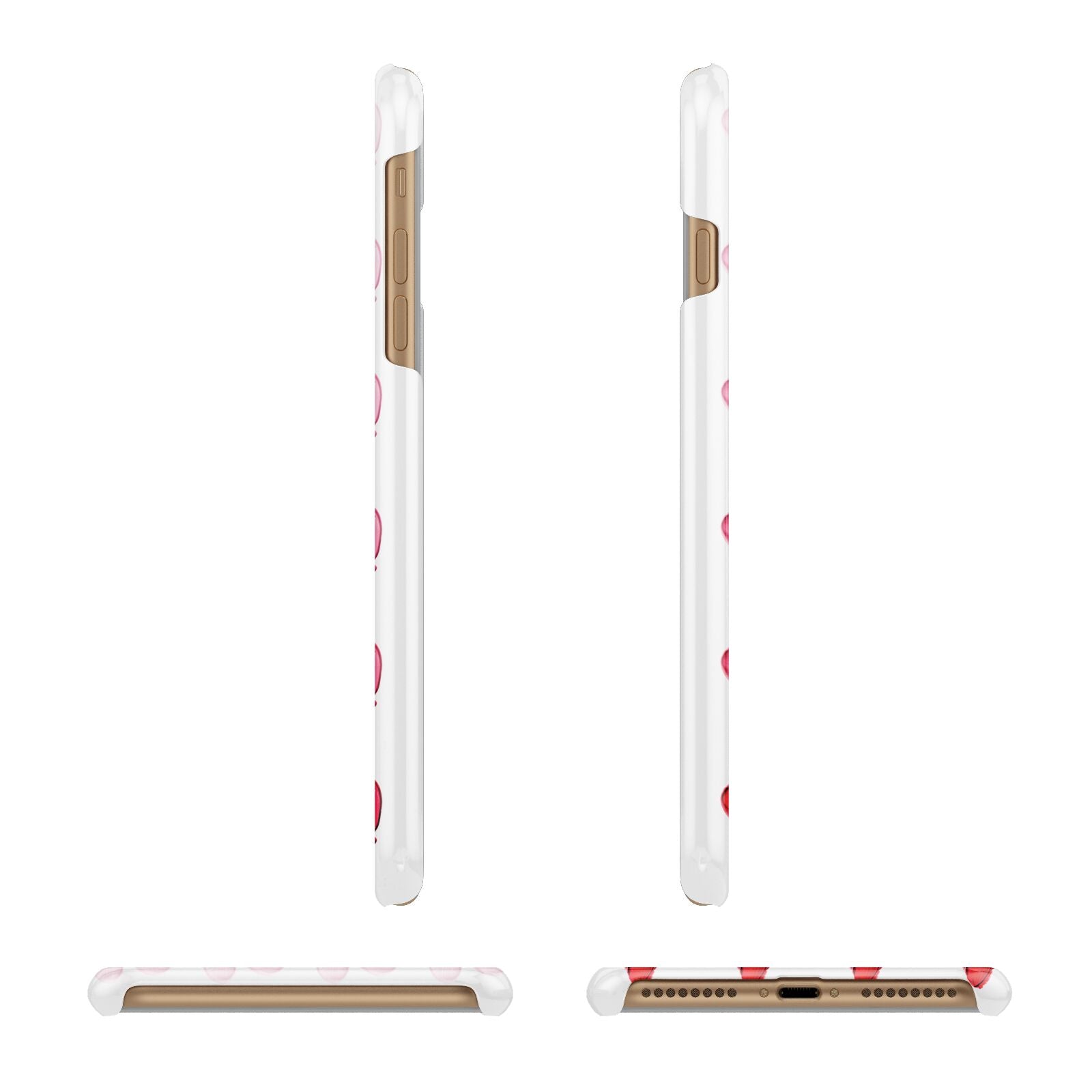 Brushstroke Heart Apple iPhone 7 Plus 3D Wrap Snap Case Angled Images