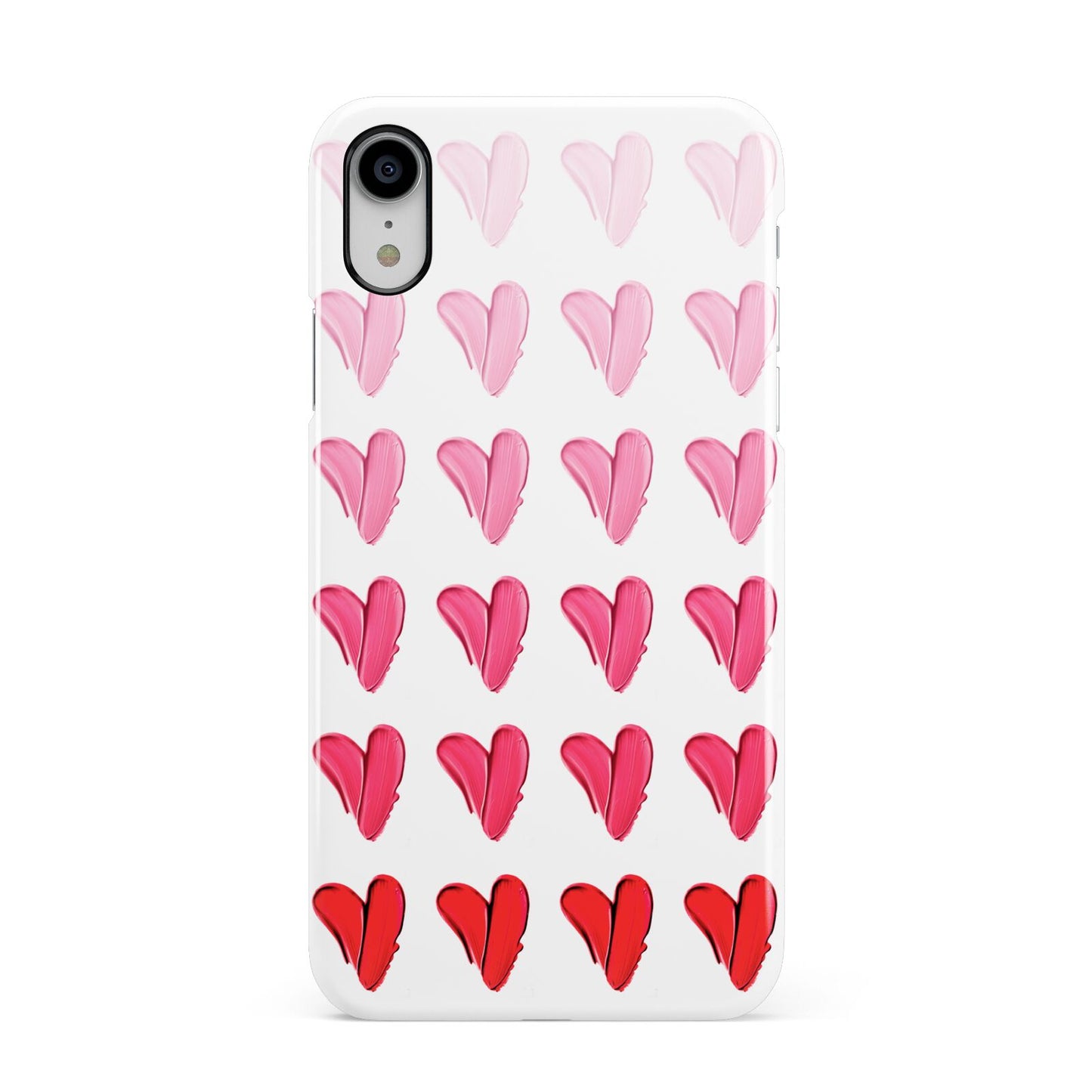 Brushstroke Heart Apple iPhone XR White 3D Snap Case
