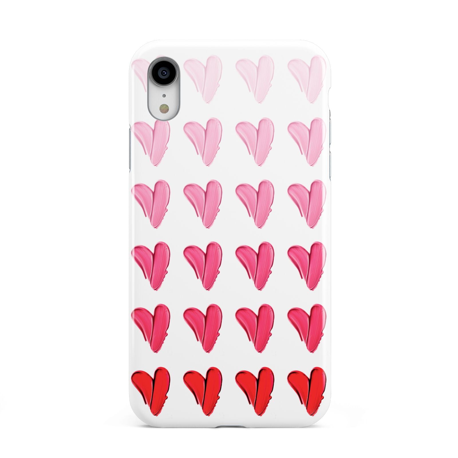 Brushstroke Heart Apple iPhone XR White 3D Tough Case