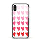 Brushstroke Heart Apple iPhone Xs Impact Case Black Edge on Black Phone