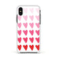 Brushstroke Heart Apple iPhone Xs Impact Case White Edge on Black Phone