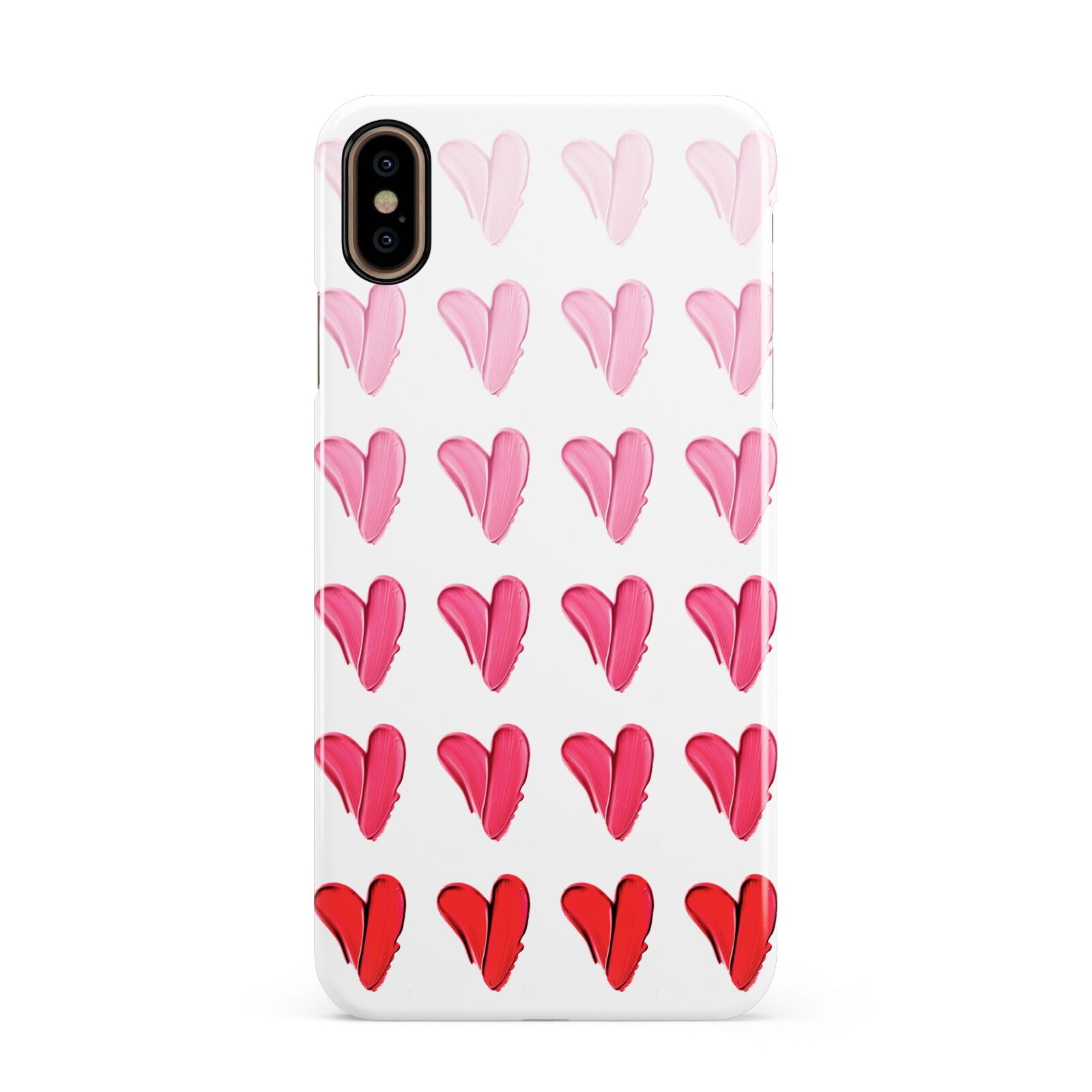 Brushstroke Heart Apple iPhone Xs Max 3D Snap Case