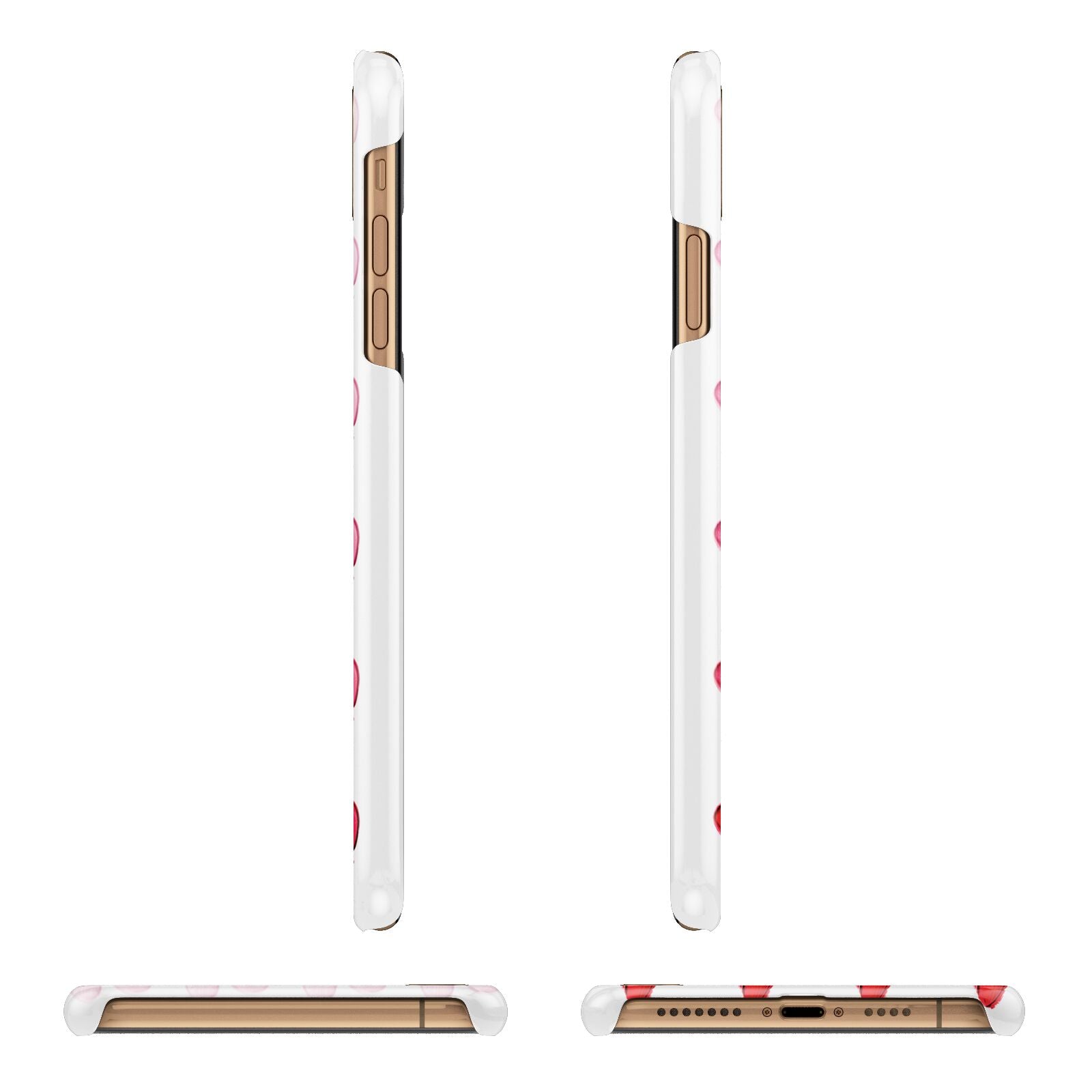 Brushstroke Heart Apple iPhone Xs Max 3D Wrap Snap Case Angled Images