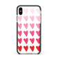 Brushstroke Heart Apple iPhone Xs Max Impact Case Black Edge on Gold Phone