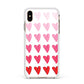 Brushstroke Heart Apple iPhone Xs Max Impact Case White Edge on Gold Phone
