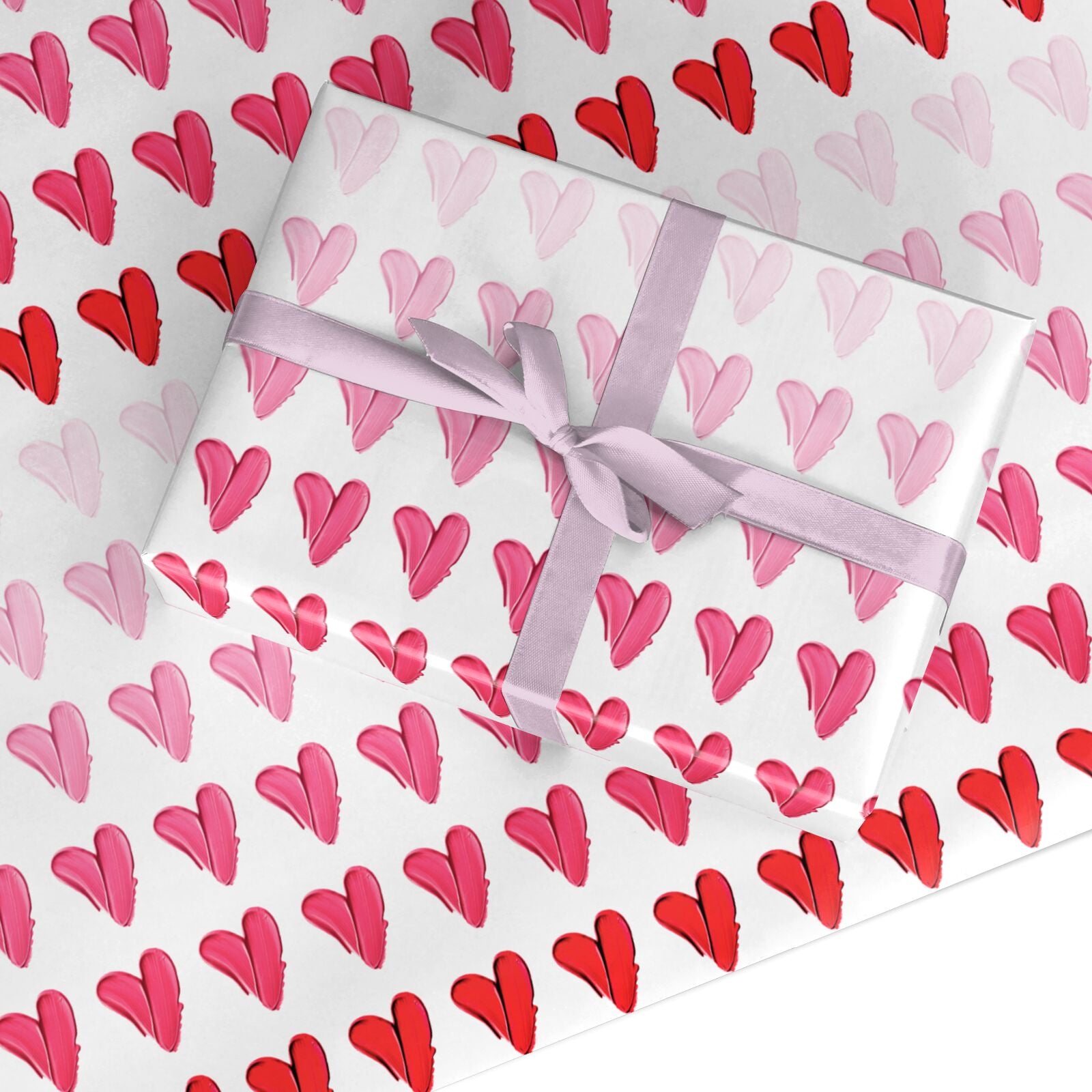 Brushstroke Heart Custom Wrapping Paper