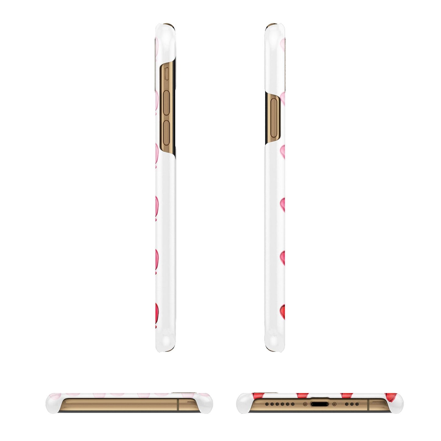 Brushstroke Heart iPhone 11 3D Snap Case Angle Images