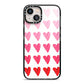 Brushstroke Heart iPhone 13 Black Impact Case on Silver phone