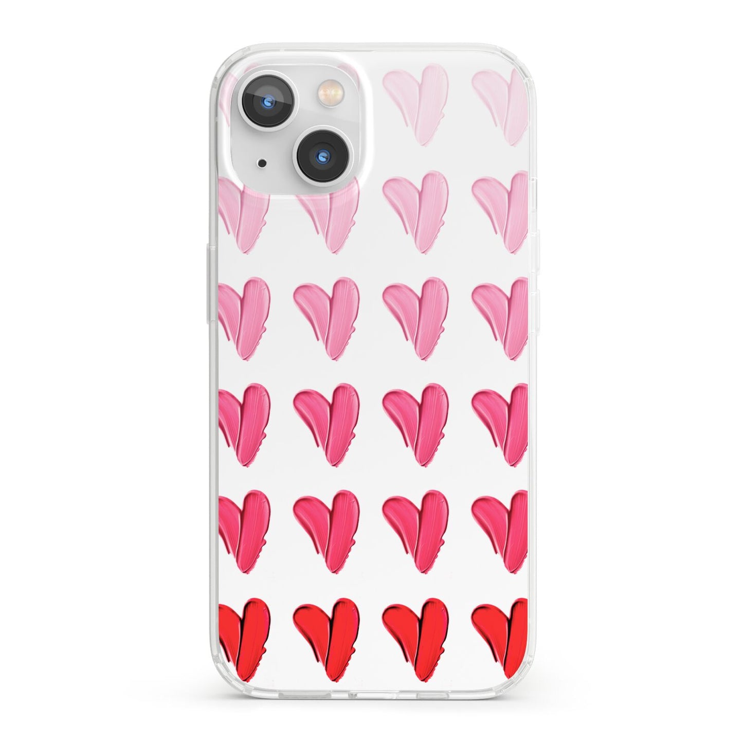 Brushstroke Heart iPhone 13 Clear Bumper Case