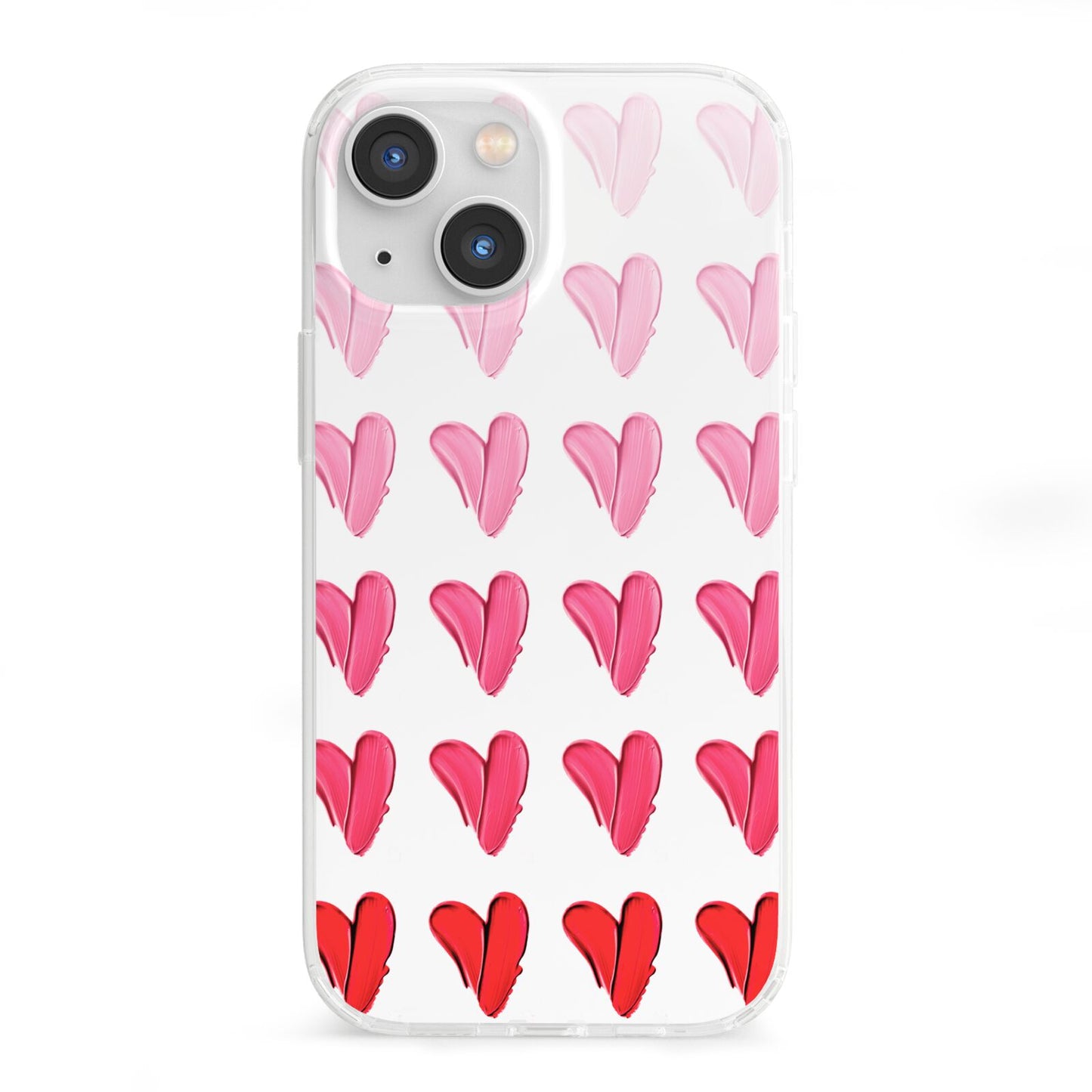 Brushstroke Heart iPhone 13 Mini Clear Bumper Case