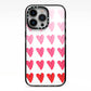 Brushstroke Heart iPhone 13 Pro Black Impact Case on Silver phone
