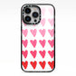 Brushstroke Heart iPhone 13 Pro Black Impact Case on Silver phone