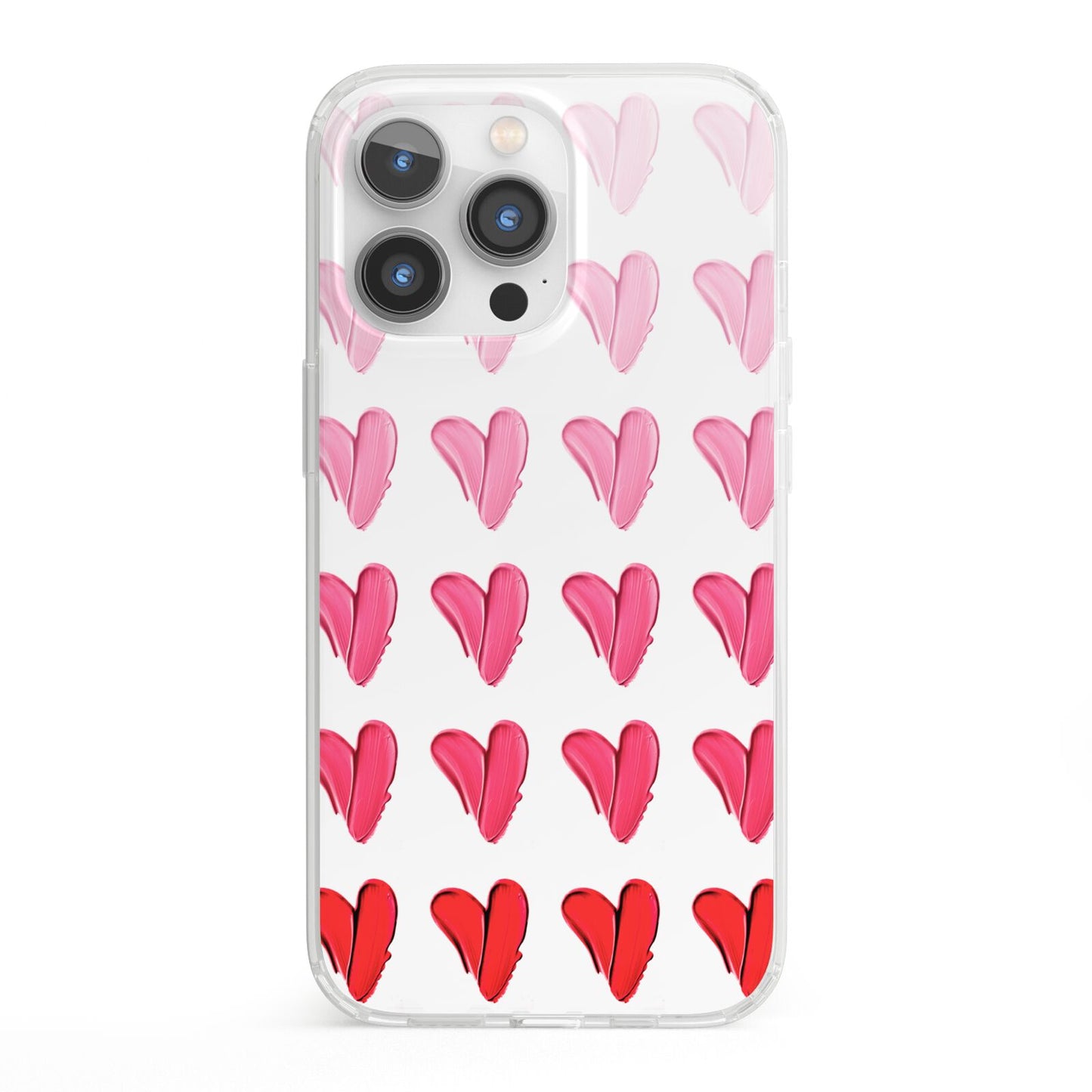 Brushstroke Heart iPhone 13 Pro Clear Bumper Case