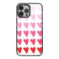 Brushstroke Heart iPhone 13 Pro Max Black Impact Case on Silver phone