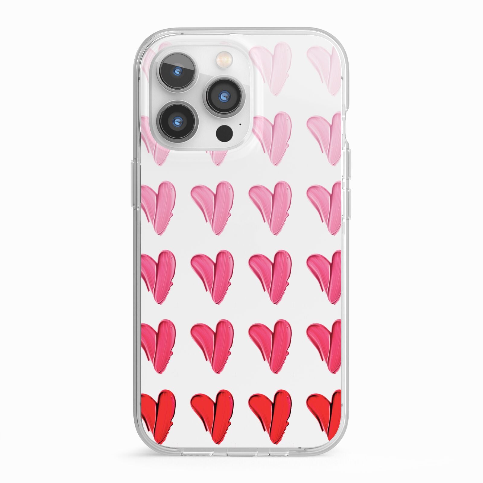 Brushstroke Heart iPhone 13 Pro TPU Impact Case with White Edges
