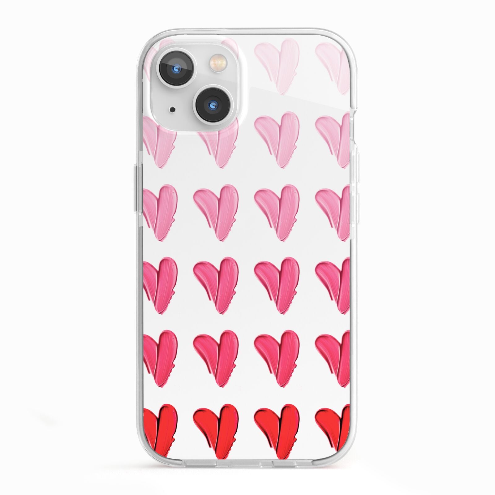 Brushstroke Heart iPhone 13 TPU Impact Case with White Edges