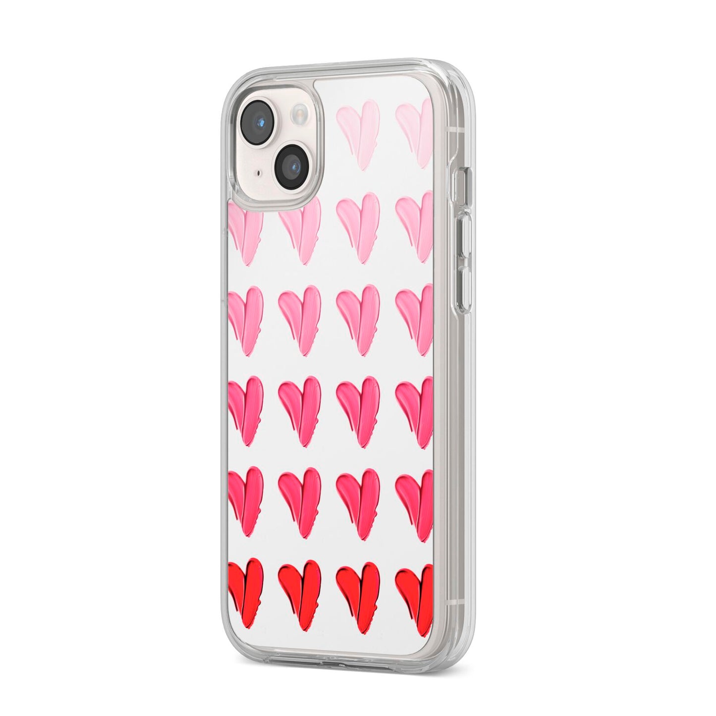 Brushstroke Heart iPhone 14 Plus Clear Tough Case Starlight Angled Image