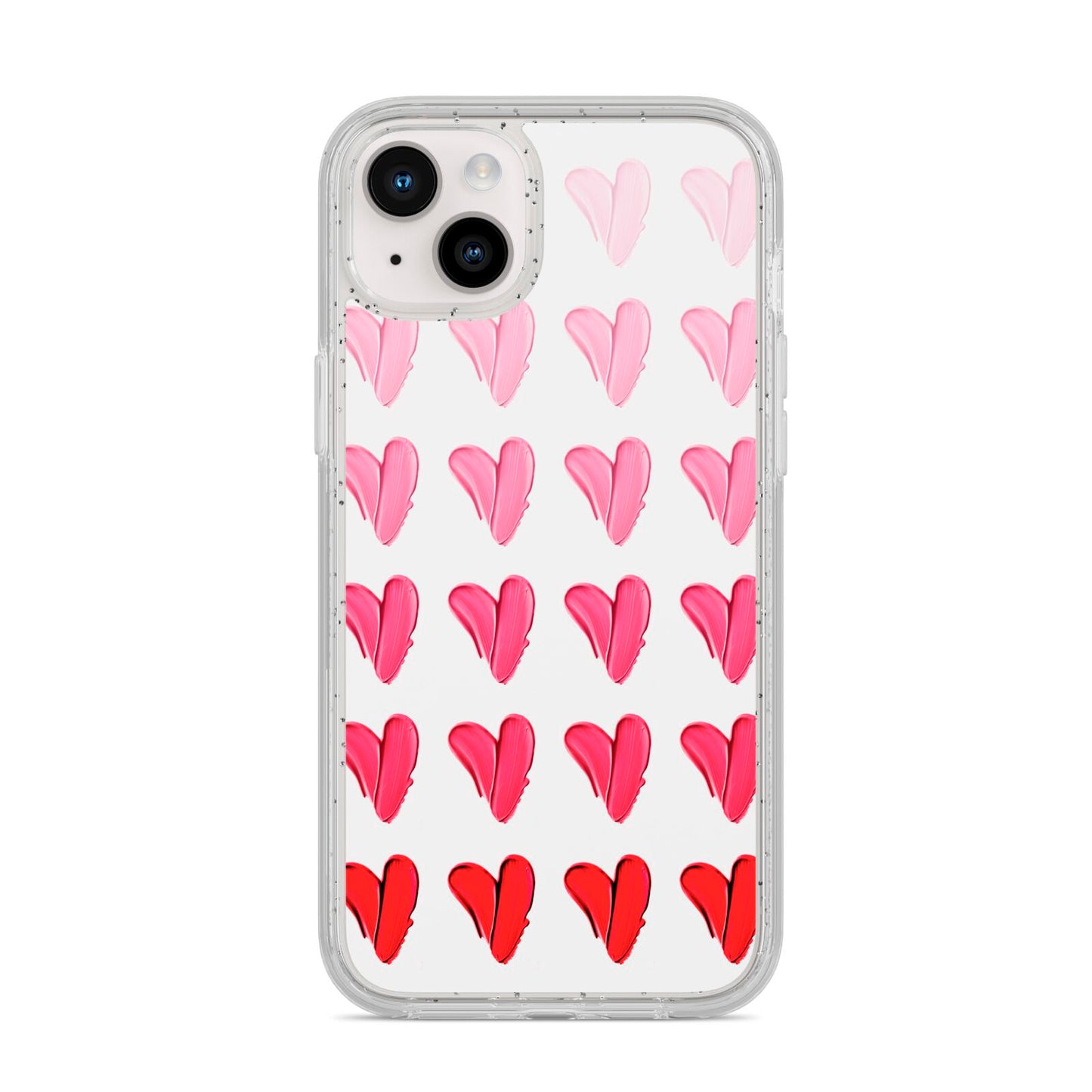 Brushstroke Heart iPhone 14 Plus Glitter Tough Case Starlight