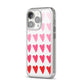 Brushstroke Heart iPhone 14 Pro Clear Tough Case Silver Angled Image