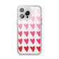 Brushstroke Heart iPhone 14 Pro Max Glitter Tough Case Silver