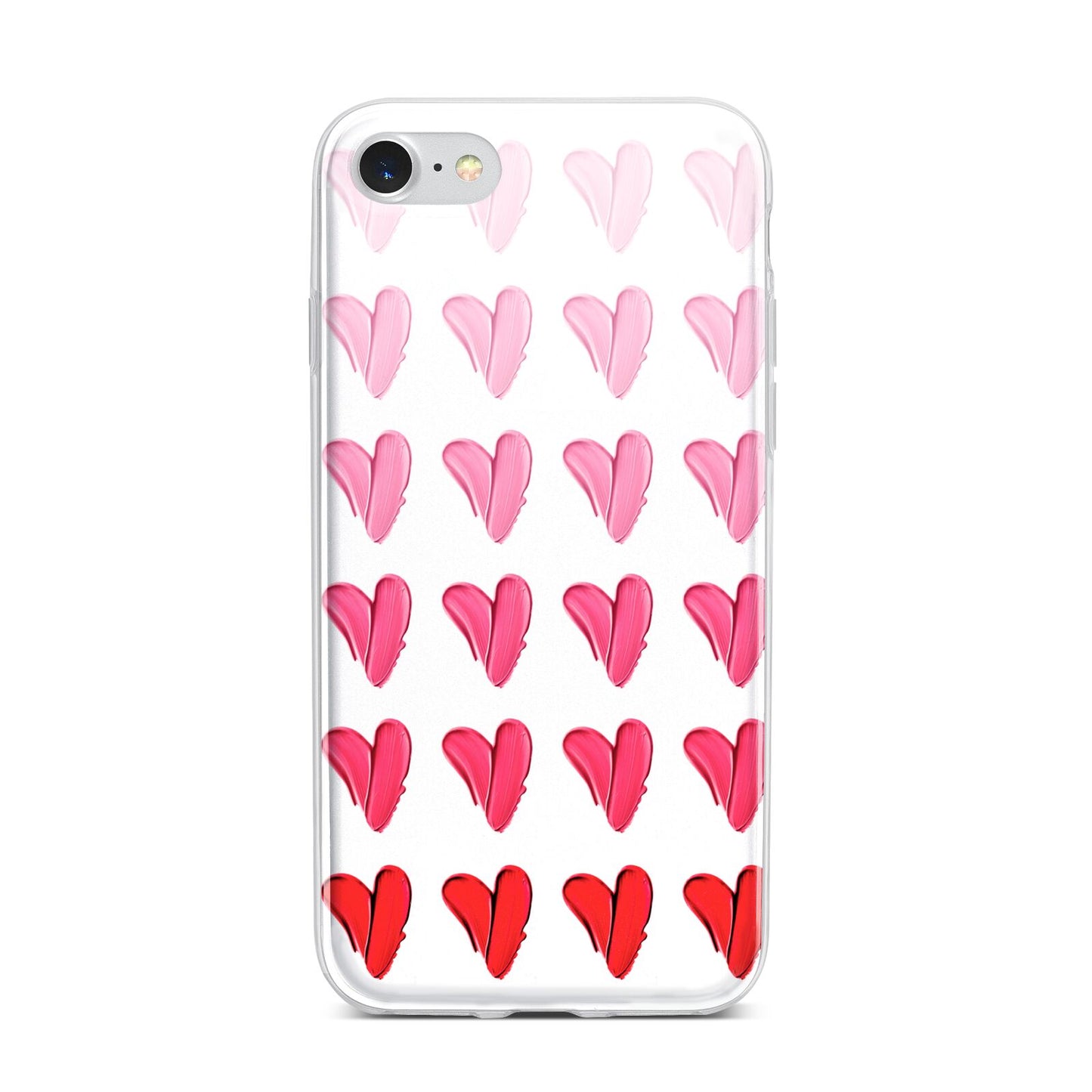 Brushstroke Heart iPhone 7 Bumper Case on Silver iPhone