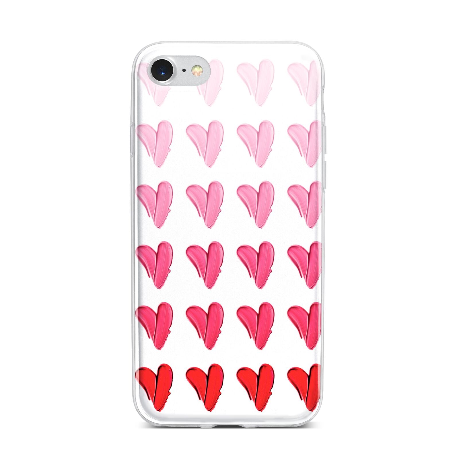 Brushstroke Heart iPhone 7 Bumper Case on Silver iPhone