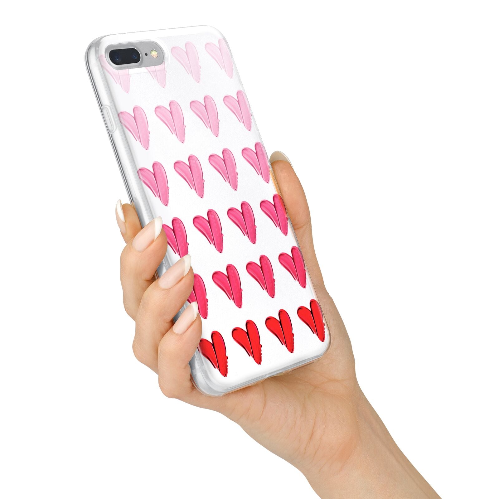 Brushstroke Heart iPhone 7 Plus Bumper Case on Silver iPhone Alternative Image