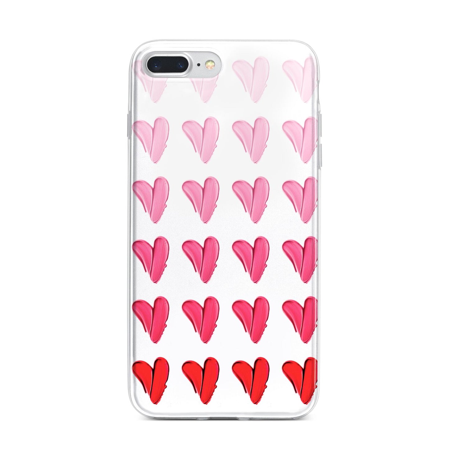 Brushstroke Heart iPhone 7 Plus Bumper Case on Silver iPhone