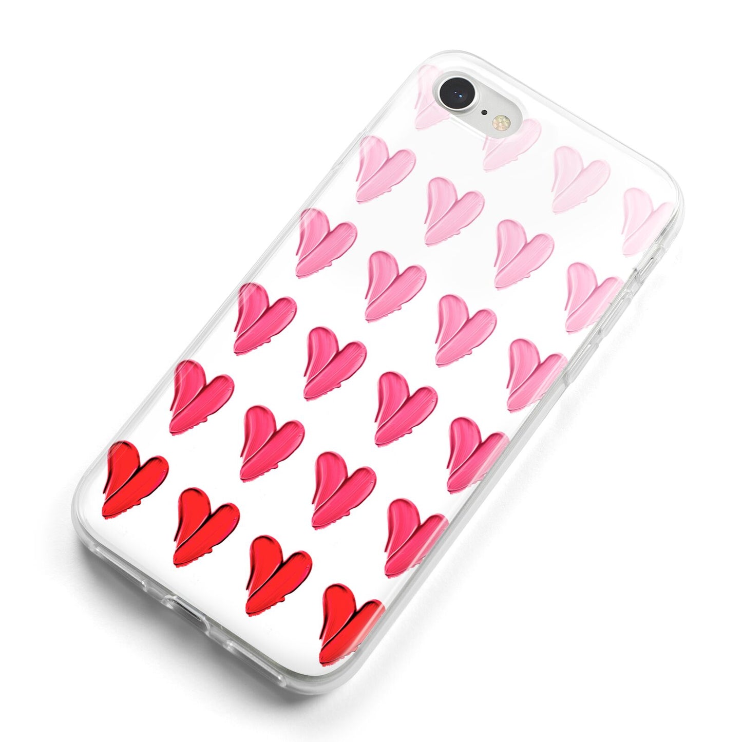 Brushstroke Heart iPhone 8 Bumper Case on Silver iPhone Alternative Image