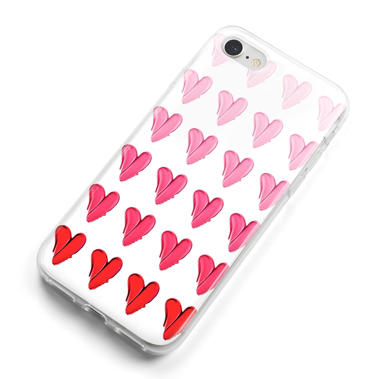 Brushstroke Heart iPhone 8 Bumper Case on Silver iPhone Alternative Image