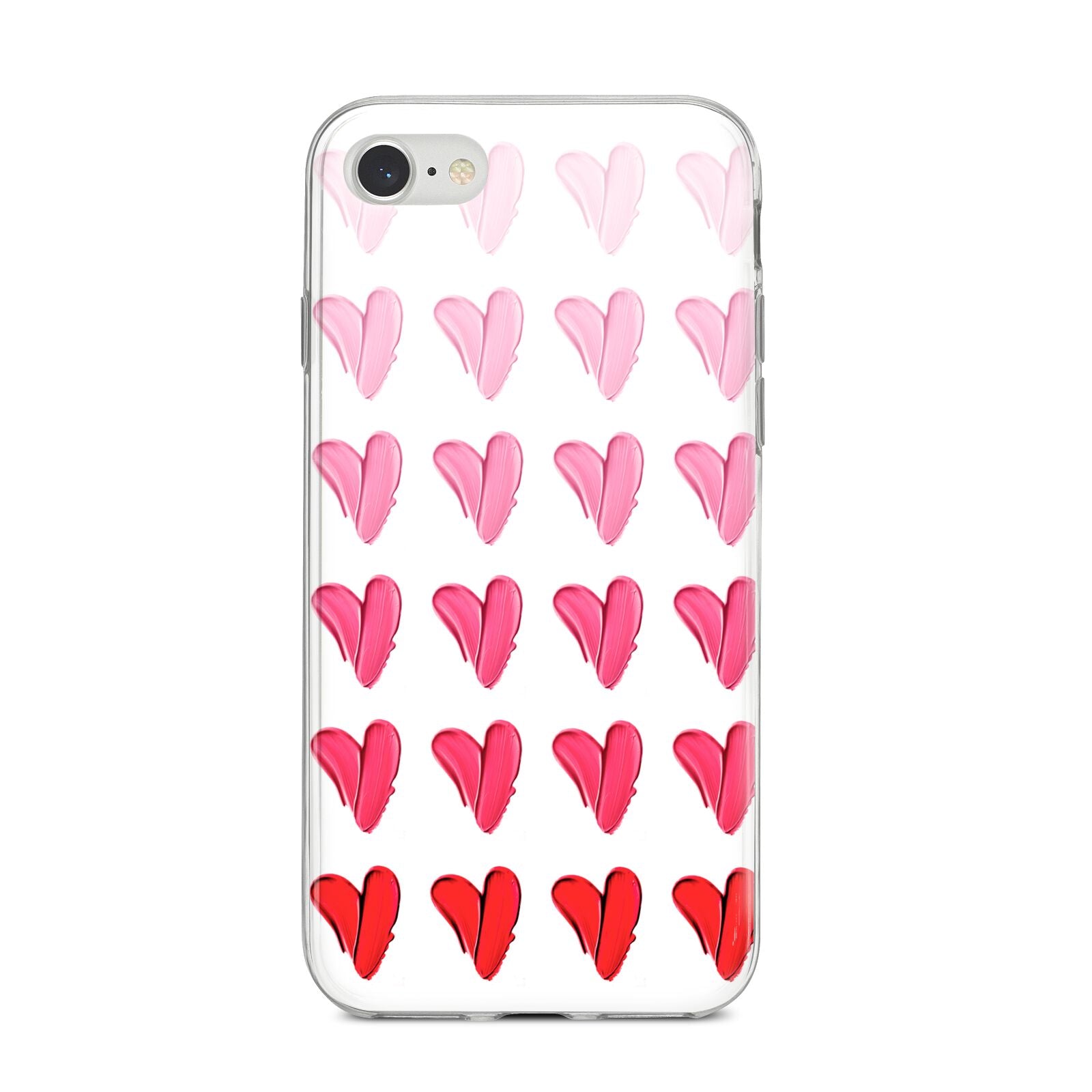 Brushstroke Heart iPhone 8 Bumper Case on Silver iPhone