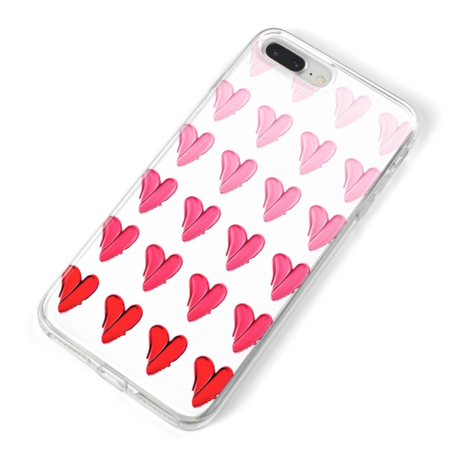 Brushstroke Heart iPhone 8 Plus Bumper Case on Silver iPhone Alternative Image