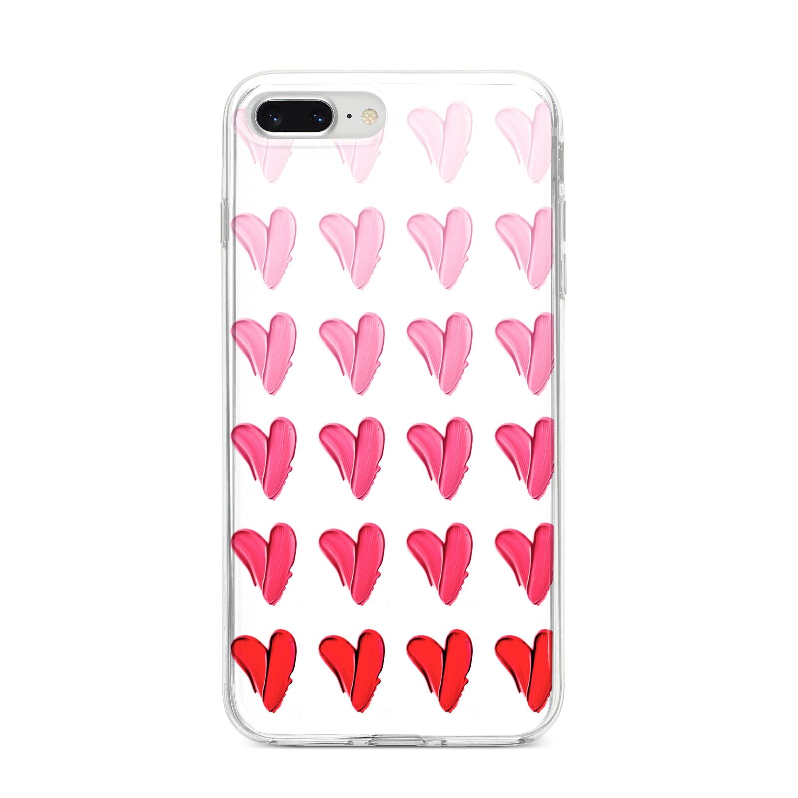 Brushstroke Heart iPhone 8 Plus Bumper Case on Silver iPhone